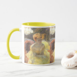Caneca Retrato de Lydia na Ópera por Mary Cassatt