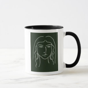 Caneca Retrato de Malachite com Cabelo Longo