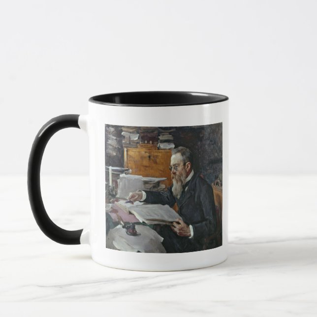 Caneca Retrato de Nikolai Andreyevich Rimsky-Korsakov (Esquerda)