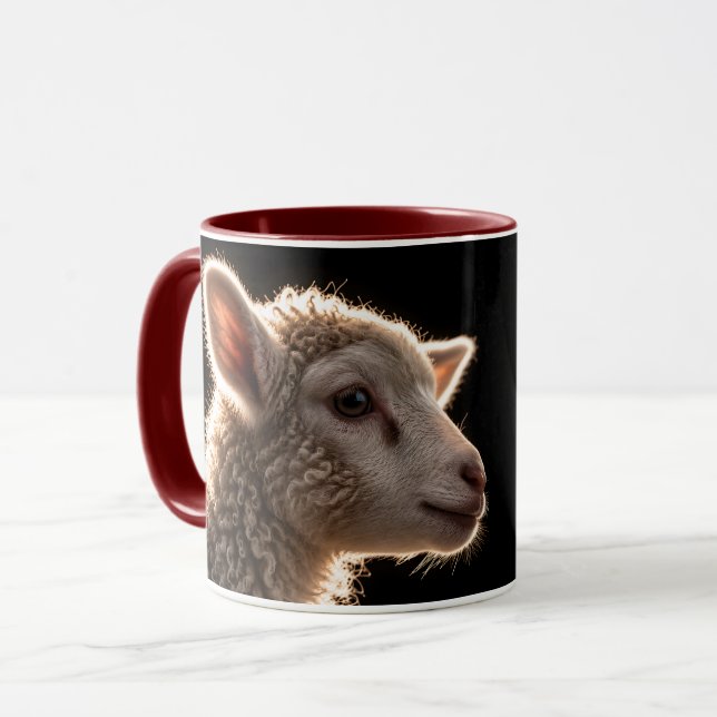 Caneca Retrato de Nuvem de Lã (Frente Esquerda)