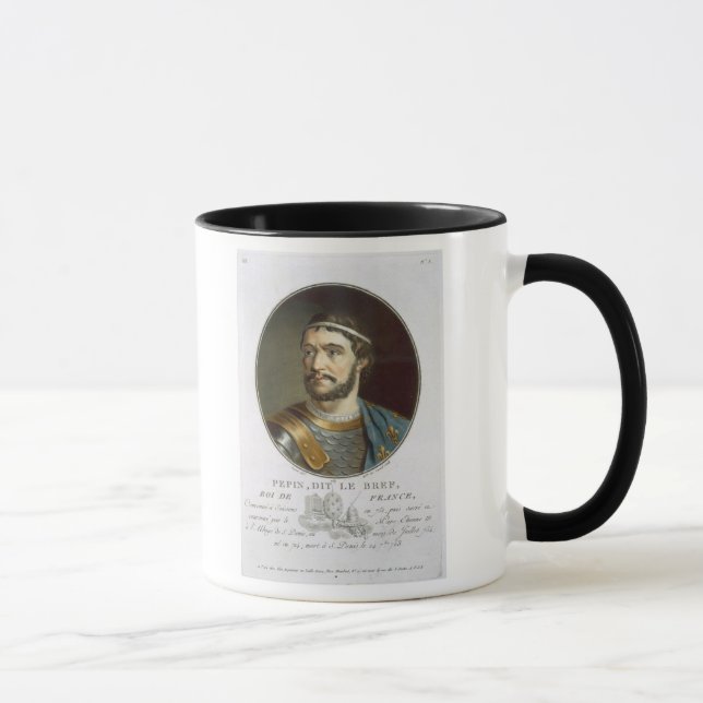Caneca Retrato de Pepin, chamado "Le Bref", rei do franco (Direita)