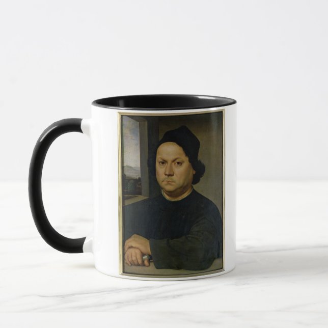 Caneca Retrato de Perugino, c.1504 (tempera na madeira) (Esquerda)