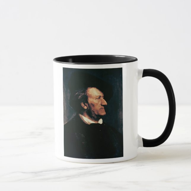 Caneca Retrato de Richard Wagner (1813-83) (óleo no canva (Direita)