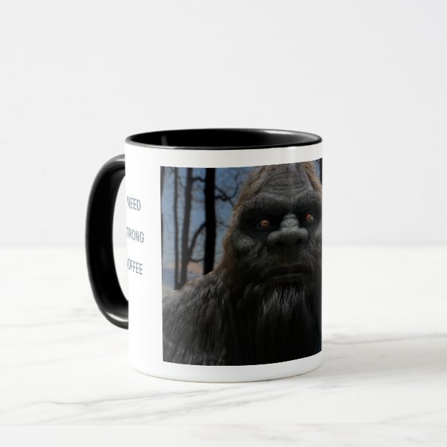 CANECA RETRATO DE SASQUATCH DE PÉ GRANDE (Frente Esquerda)