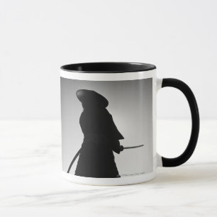 Caneca Retrato de um guerreiro do samurai que guardara