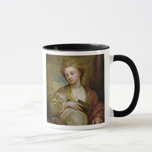 Caneca Retrato de uma mulher como St. Agnes, tradicional (Direita)
