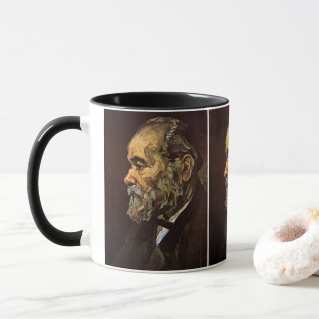 Caneca Retrato de Velho com Barba por Vincent van Gogh (Com Donut)