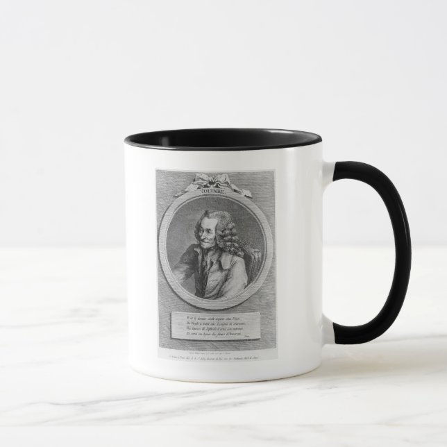 Caneca Retrato de Voltaire, de um desenho (Direita)