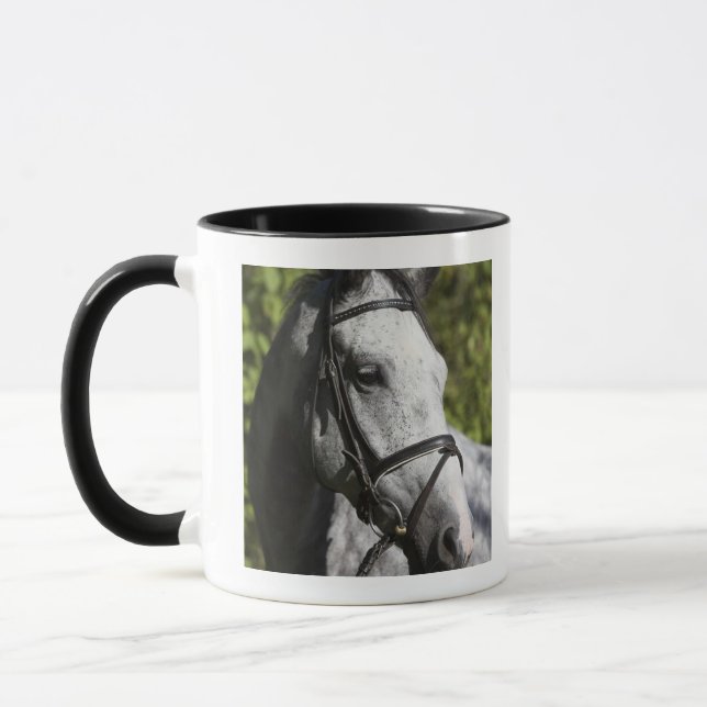 Caneca retrato do cavalo branco 2 (Esquerda)