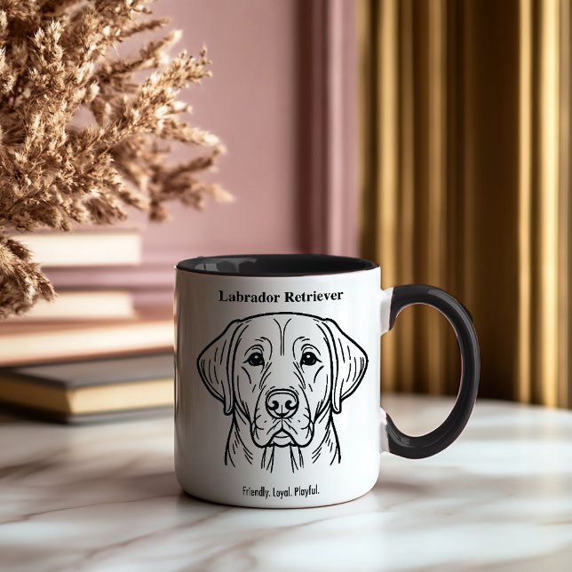 Caneca Retrato do Labrador Retriever (Criador carregado)