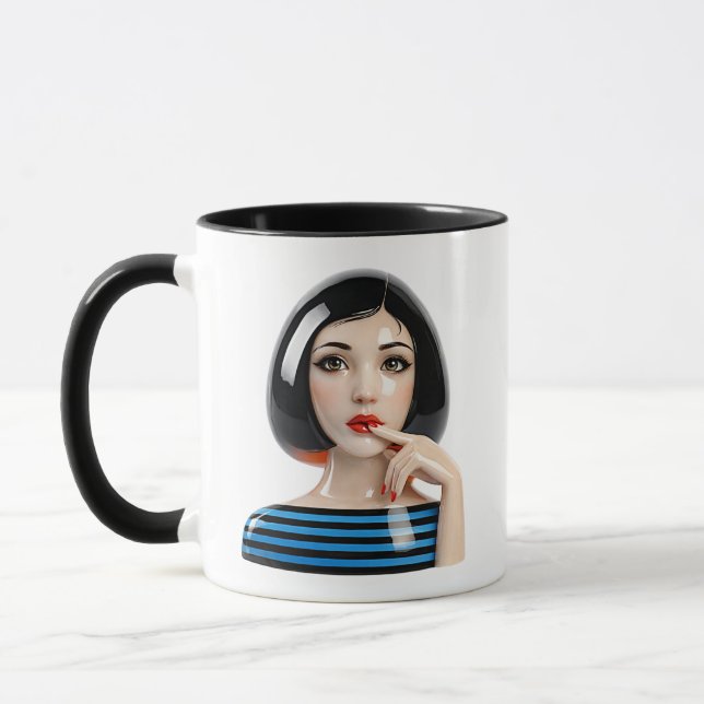 Caneca Retrato Editorial Feminino (Esquerda)