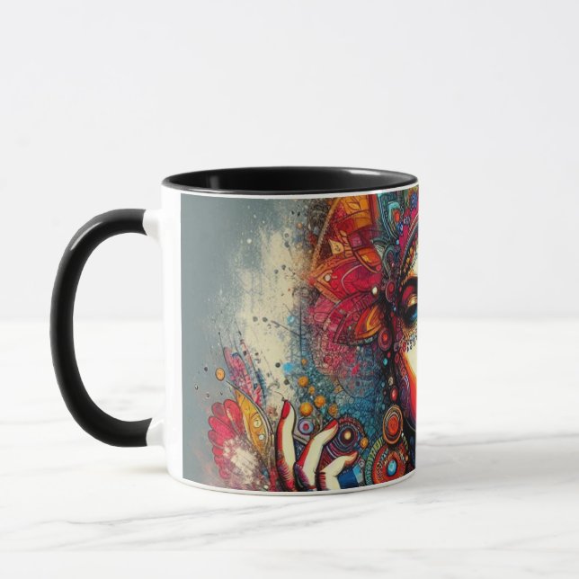 Caneca Retrato estético vívido (Esquerda)