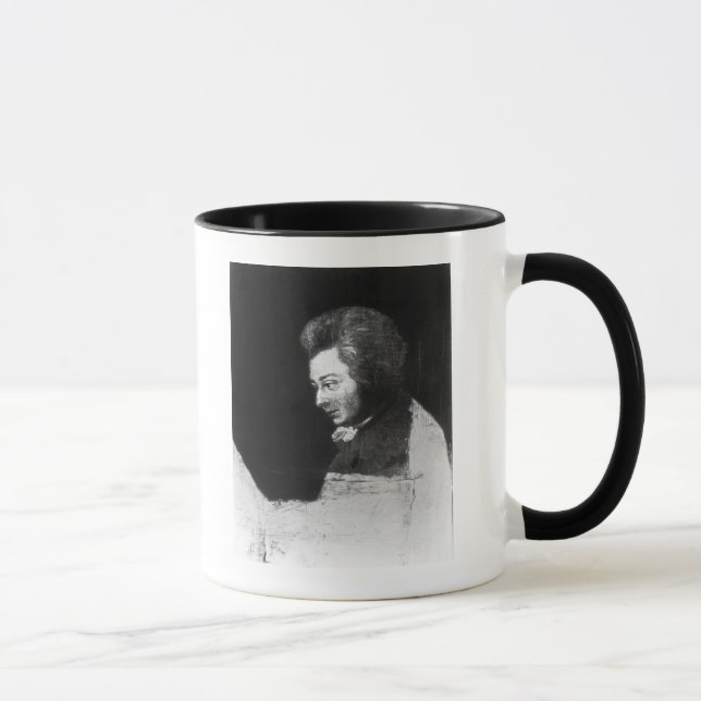 Caneca Retrato inacabado de Wolfgang Amadeus Mozart (Direita)