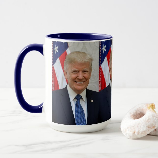 Caneca Retrato oficial de Donald Trump (Com Donut)