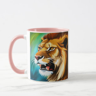 Caneca Retrato Posicionado Do Lion De Raiva-57566