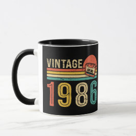 Caneca Retro 1986 Birthday Cassette Tape Nostalgic Bday