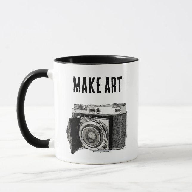 Caneca Retro 35 mm Câmera de Filme Desenho Fotográfico (Esquerda)