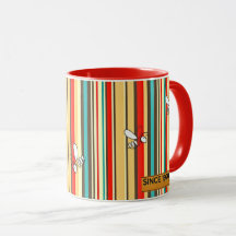 Retro 70s Brisas de Abelhas Mug de Café