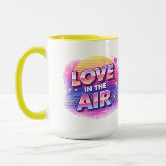 Caneca  Retro 80's Love In The Air Valentine Lover Candle