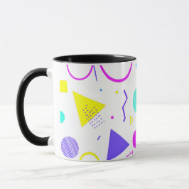 Caneca Retro 80s Memphis Geometric Pattern