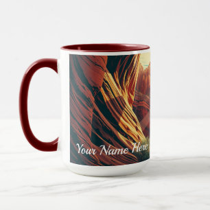 Caneca Retro anos 30 Parque Nacional de Zion Pôr do sol G