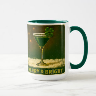 Caneca Retro anos 50 Trevo de Quatro Folhas Martini Irlan