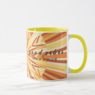 Caneca Retro Boa Vibração Anos 70 Nome Personaliza