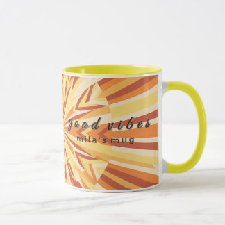 Caneca Retro Boa Vibração Anos 70 Nome Personaliza