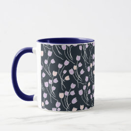 Caneca Retro Cottage Sketchy Tulips | Midnight Garden