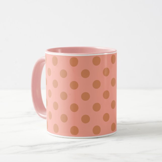 Caneca Retro de coral (Frente Esquerda)