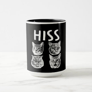 Caneca Retro de gatos HISS (KISS)