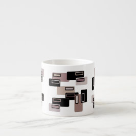 Caneca retro do café dos retângulos do café