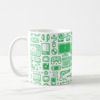 Caneca retro do jogo: Escolha seu verde da arma