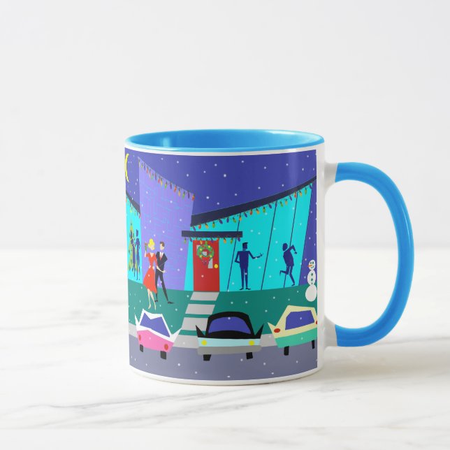 Caneca retro do partido dos desenhos animados do (Direita)