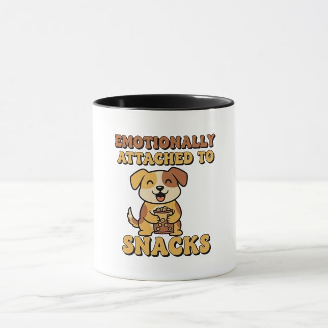 Caneca Retro Dog Snack Addiction Color Inside Mug (Centro)