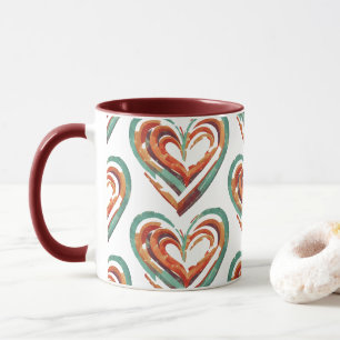 Caneca Retro em Forma de Coração