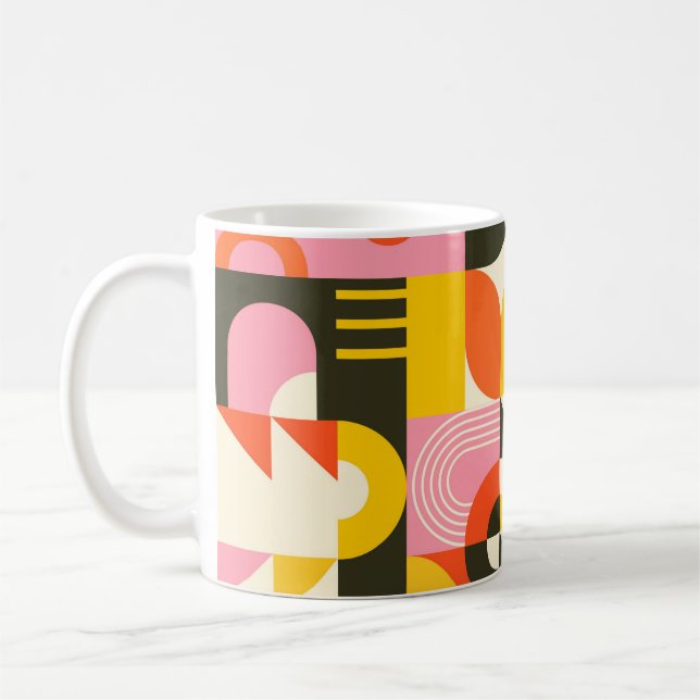 Caneca Retro Fusion – Xícara de Café Abstrata Colo (Esquerda)