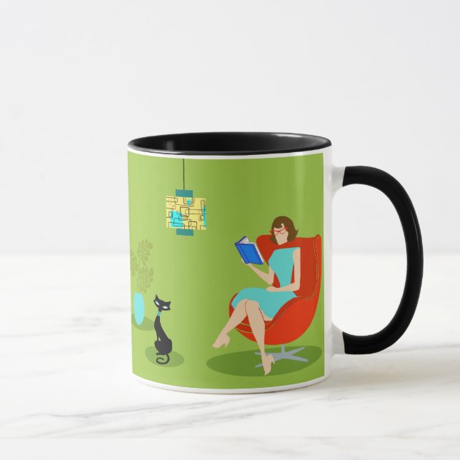 Caneca Retrô Leitura de Mug (Direita)