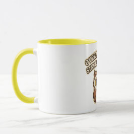 Caneca Retro Owl Thinking Mode Color Inside Mug