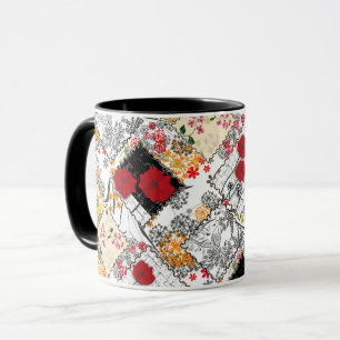 Caneca Retro sem costura retro retro repicagem papilas pa