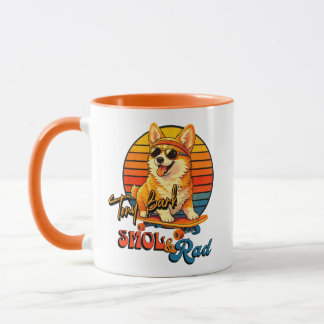 Caneca Retro Skate Corgi – Tony Bark™ – Smol & Radical