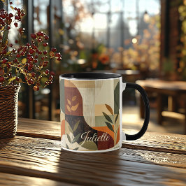 Caneca Retro Terrestre - Abtrato Personalizado Inspirado 