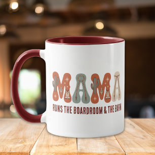 Caneca Retro Western Mamãe Cowgirl Mamãe Escritório Café