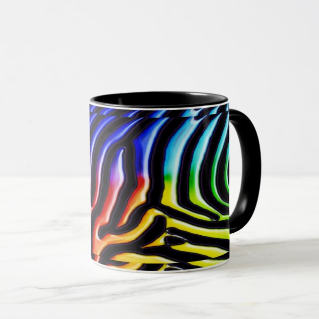 Caneca Retro Zebra 1 Mug (Frente Esquerda)
