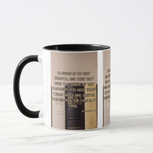 Caneca Revelação 1:3 KJV Escritura de Bíblia Pic Dois Ton