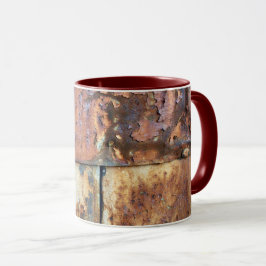 Caneca Revestimento de Metal Enferrujado Detalhe de Antig