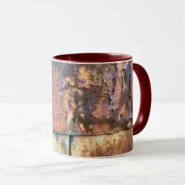 Caneca Revestimento de Metal Enferrujado Detalhe de Edifí