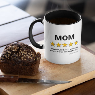 Caneca Revisão de 5 estrelas da Mãe   Melhor Mãe Nunca