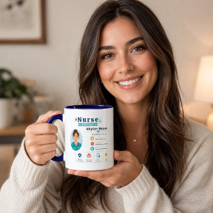 Caneca Revisão de apreciação de enfermeira moderna do pac
