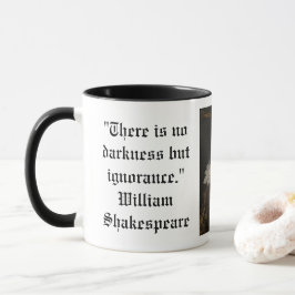 Caneca Revista de Câmara Shakespeare sobre Escuridão